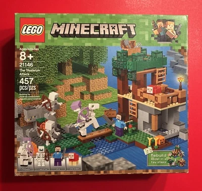 NEW Lego Minecraft 21146 The Skeleton Attack SEALED NIB RETIRED 457 Pieces RARE - Image 1 of 4