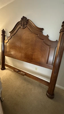 Henredon Histórico Imperio Natchez Victoriano Llama Caoba Cama King Size Foto 1 de 4