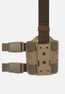 New Safariland 6005 Double Strap Drop Leg Shroud STX 6005-6 Tan Quick Release - Picture 1 of 2