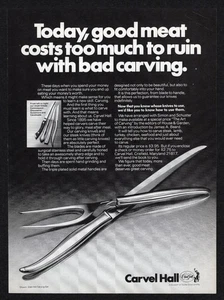 Toalla Carvel Hall 1975 buena carne cuesta demasiado arruinar con mala talla anuncio impreso - Imagen 1 de 3