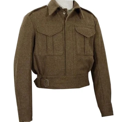 WW2 British Army Battledress Jacket Dark Olive Green Wool Military Army Jacket - Image 1 of 3
