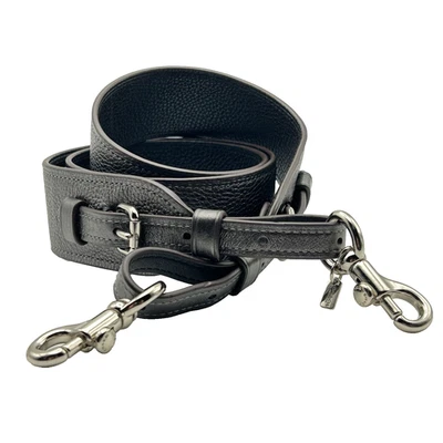 Сумка наплечная Coach сменная через плечо ремень темно-серая мерцающая шагреневая кожа - Изображение 1 из 4