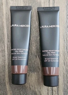 2X Laura Mercier Tinted Moisturizer Oil Free In 6C1 Cacao 0.8oz - Image 1 of 4