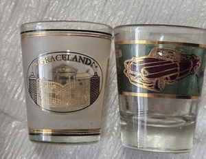 Vintage Graceland And Car Shot Glasses - Picture 1 of 4
