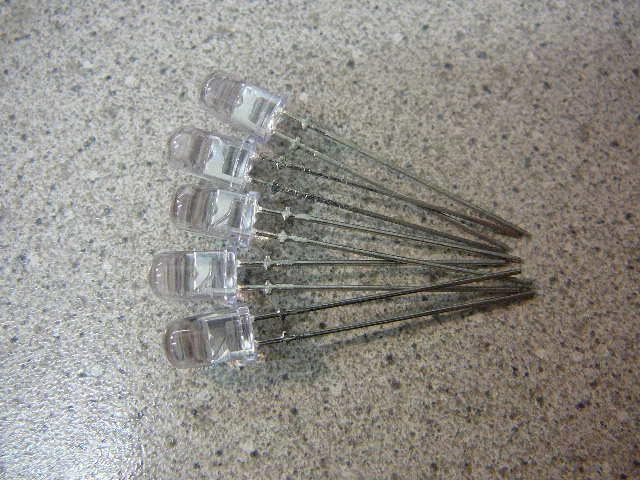 Lámpara LED verde azulado InGaN rendimiento óptico de precisión HP T-1 3/4 (5 mm) cantidad 5 Foto 1 de 1