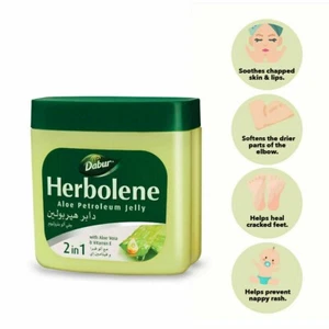 Dabur Herbolene Aloe Petroleum Jelly With Aloe Vera And Vitamin E 225ml Original - Picture 1 of 1