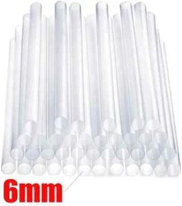 1000 REUSUEABLE CLEAR DRINKING STRAWS 6mm 210mm LENGTH - Picture 1 of 2