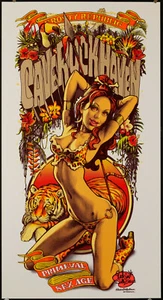 Póster de serigrafía Rockin JellyBean Cave Rock Haven raro como nuevo tigre de bengala erostia - Imagen 1 de 1