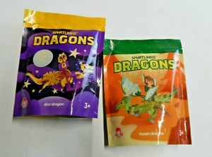 SMARTLINKS DRAGONS - Star Dragon & Forest Dragon Wendy's Kids Meals Lot of 2 NEW - Picture 1 of 2