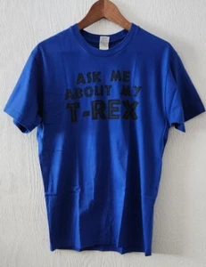 Gildan Hammer Men's size Medium T Rex Dinosaur T shirt Blue (C4) - Picture 1 of 6