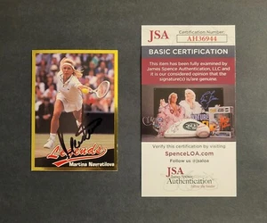 Martina Navratilova signed 1990 Legends Tennis Card Jsa Authenticated - Picture 1 of 2