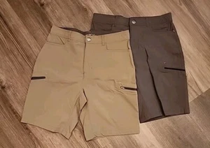 Rugged Elements Mens Youth Shorts Size 16 Lot Of 2  Tan and Dark Grey Cargo - Picture 1 of 10
