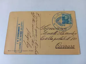 CARTOLINA TARANTO CON RARO TIMBRO SOMMERGIBILE H1 WW1 - Foto 1 di 3