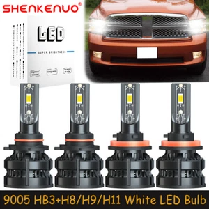 For Dodge Ram 1500 2500 3500 2009-2010 9005+H11 LED Headlights Bulbs High Low Z8 - Picture 1 of 18