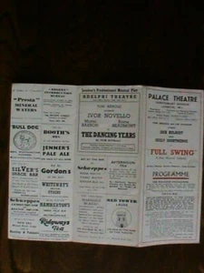 Palace Theatre London Full Swing Programme 1942 Jack Hulbert, Cicely Courtneidge - Picture 1 of 3