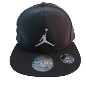 Jordan Nike Youth Snapback Hat Size 8/20 Black Adjustable Stretch NEW - Picture 1 of 3