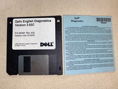 Dell English Diagnostic Version 3.93C  P/N 90595 Rev A02 Rel.Date 05/28/98 3.5" - Image 1 of 2