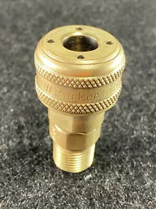 Línea aérea hembra de acoplamiento de conexión rápida Parker B32E 3/8"" macho NPT, 1/4"" hembra - Imagen 1 de 5