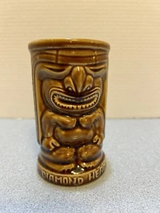 Vintage Tiki Diamond Head Cup - Mug - Brown - Made In Japan - Hawaii - Ceramic - Picture 1 of 7