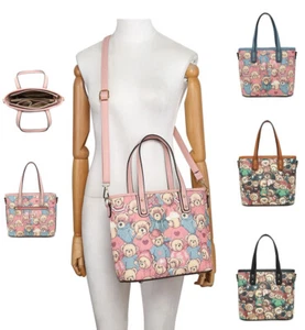 Bolso de hombro Boutique Bear Doll impresión imitación cuero mujer S-mediano - Imagen 1 de 22