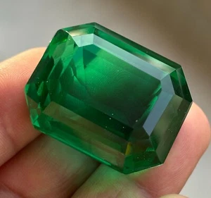 112.50 Cts Natural Green Emerald Emerald Cut Certified Colombian Loose Gemstone - Picture 1 of 23