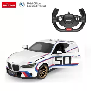 Rastar RC BMW 3.0 CSL Kids Toy Car with Remote Control White 92800 1:14 Scale - Picture 1 of 3
