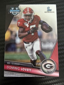 2023 1st Bowman U Chrome DOMINIC LOVETT Football Card 64 Georgia 
