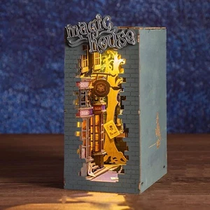 Rolife Magic Alley 3D rompecabezas de madera DIY miniatura casa de muñecas libro Nook Kid regalo - Imagen 1 de 15