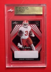 1/1 2021 Leaf Flash Draft AMARI RODGERS Pre Production Proof GREEN BAY PACKERS - Bild 1 von 2