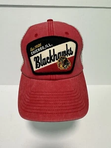 Chicago Blackhawks Trucker Hat Red NHL Logo NEW w/ Tags American Needle Cap - Picture 1 of 7