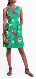 J. Mini abito estivo donna Crew senza maniche in cotone floreale colore verde taglia 00 - Foto 1 di 6