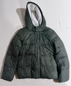 Abercrombie Kids Boys Puffer Jacket Coat Olive, Size 11/12 - Picture 1 of 3