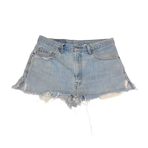 Pantalones cortos de mezclilla Levi's | Pantalones cortos de mezclilla vintage de diseñador azul para mujer - Imagen 1 de 4