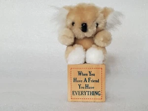 C M Paula Peluche Koala Oso en Bloque de Construcción Cita de Amistad 6" De Colección 1990 - Imagen 1 de 9