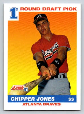 1991 Score #671 Chipper Jones RC (ref Y00137) - Image 1 of 2