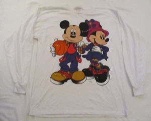 Vintage 1990's Mickey Minnie Mouse Long Sleeve Shirt-Size Large-Multiprint - Picture 1 of 4