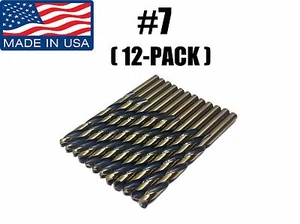 (12-PACK) Number #7 39000 Norseman Viking USA Drill Bit Super Premium Jobber - Picture 1 of 2
