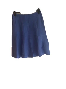 Womens Ladies linen Blue Skirt size 12 hardly used great condition - Picture 1 of 3