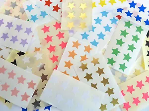 Mini paquete de pegatinas, etiquetas de papel autoadhesivas en forma de estrella de 15 mm - Imagen 1 de 16