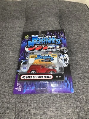 '40 Ford Delivery Sedan Red 2002 Muscle Machines 02-14 NIP Diecast 1:64 Scale - Image 1 of 4