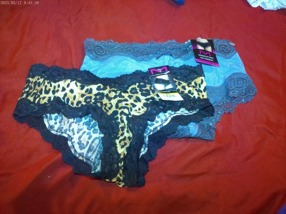 2 bragas hipster Pk-Co azul y negro leopardo forma de doncella "Cheekies" 40837 *NUEVAS* S 5 Foto 1 de 1