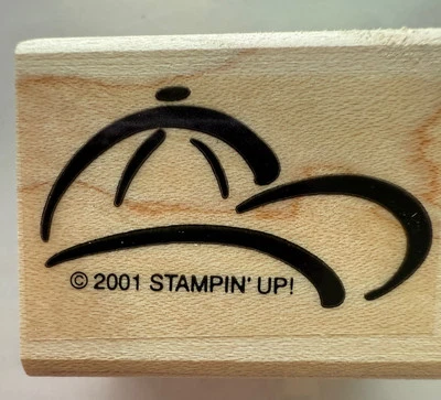 Stampin Up Stamp BASEBALL CAP Single Stamps ONLY 1.5x1.25 inches BUILD A SET - Image 1 of 3