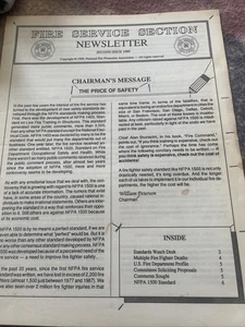 1989 Fire Service Section Newsletter 2nd Issue NFPA Publication - Picture 1 of 8