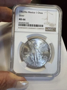 1982 MO 1 Onza LIBERTAD Mexico 1oz Fine Silver .999 NGC MS66 Mexico - Picture 1 of 5