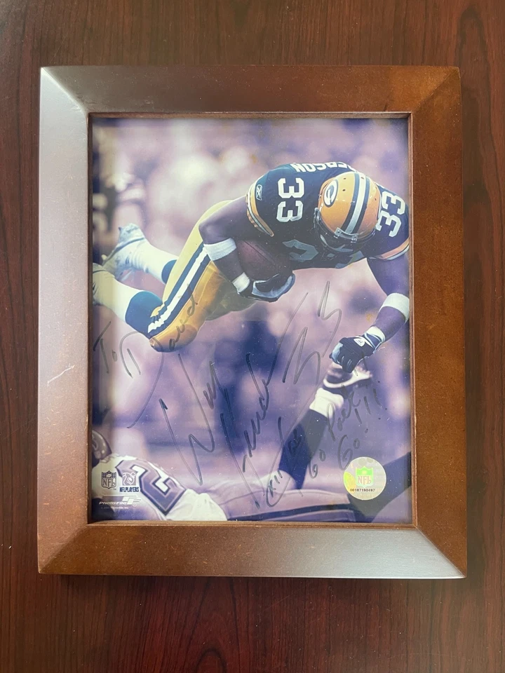 Framed William Henderson Green Bay Packers Hall of Famer Autographed photo 8x10 - Image 1 of 1