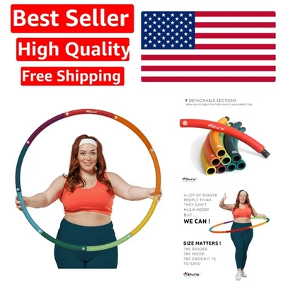 Hula Hoop ponderado talla grande | 3,2 lb de peso, 43 pulgadas de diámetro | Hula extra grande... Foto 1 de 4