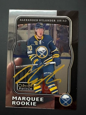 ALEXANDER NYLANDER SIGNED 2017 O-PEE-CHEE PLATINUM AUTOGRAPH HOCKEY ROOKIE CARD - Image 1 of 4