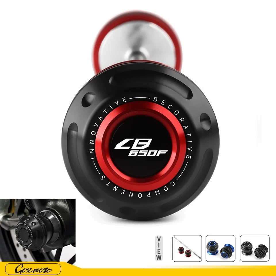 Protector deslizante de horquilla de eje de rueda delantera CNC para Honda CB650F 2017-2019 Foto 1 de 4