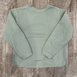 White Fox Boutique Sage Santa Monica Crewneck Pullover Sweater Women’s S/M - Picture 1 of 10
