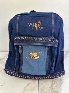 New Harry Potter Vintage 2001 Backpack Denim Books Potion Zipper Y2K-2001 - Picture 1 of 15